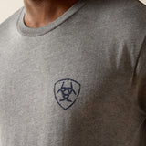 ARIAT MENS IRON RANCH ARCH T SHIRT - GRAPHITE HEATHER