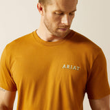 ARIAT MENS SCORPION SEAL TSHIRT - BONE BROWN
