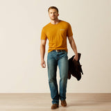 ARIAT MENS SCORPION SEAL TSHIRT - BONE BROWN