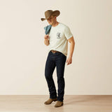 ARIAT MENS DRINKING BUDDIES T SHIRT - OATMEAL HEATHER