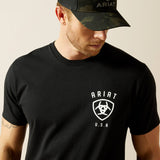 ARIAT MENS FADED BULL T SHIRT - BLACK