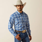 ARIAT MENS PRO SERIES SOLOMAN CLASSIC FIT SHIRT - ROYAL BLUE