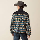 ARIAT MENS PULL OVER BASIC FLEECE SWEATER - TEAL SOUTHWEST