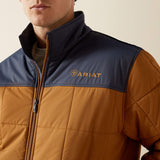 ARIAT MENS CRIUS INSULATED JACKET - BLUE NIGHTS|ALMOND KHAKI