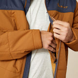 ARIAT MENS CRIUS INSULATED JACKET - BLUE NIGHTS|ALMOND KHAKI