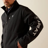 ARIAT MENS LOGO SOFTSHELL JACKET - BLACK
