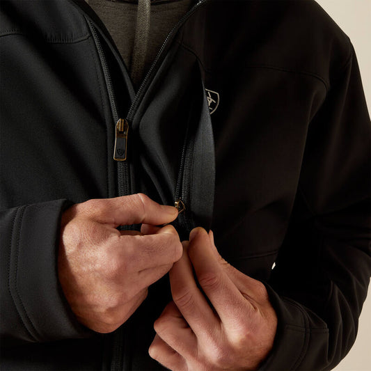 ARIAT MEN VERNON SOFTSHELL JACKET - BLACK
