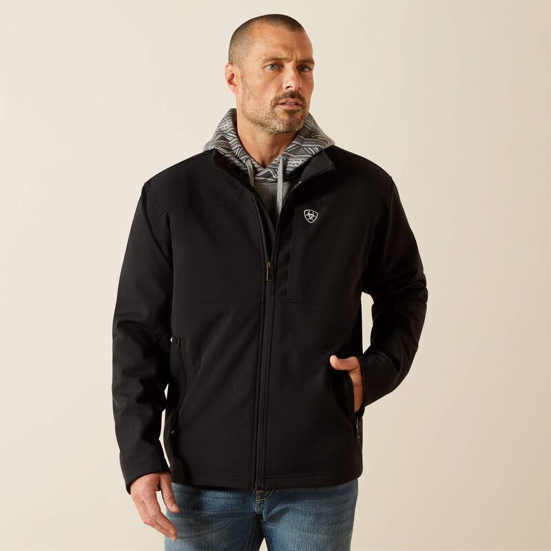 ARIAT MEN VERNON SOFTSHELL JACKET - BLACK