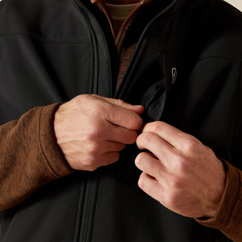 ARIAT MEN VERNON SOFTSHELL VEST - BLACK