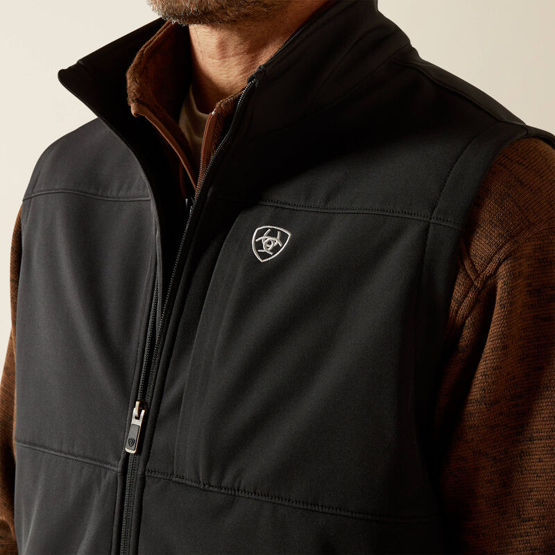 ARIAT MEN VERNON SOFTSHELL VEST - BLACK