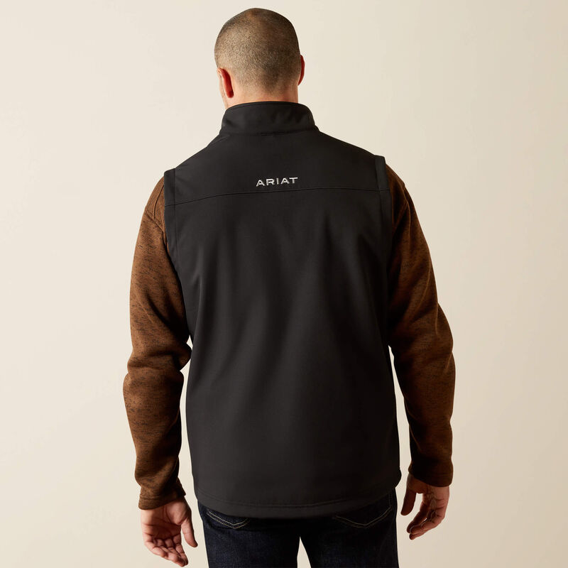 ARIAT MEN VERNON SOFTSHELL VEST - BLACK