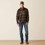 ARIAT MENS CALDWELL FULL ZIP SWEATER - LIGHT BROWN SOUTHWEST