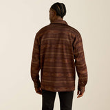 ARIAT MENS CALDWELL PRINTED SHIRT JACKET - MAROON