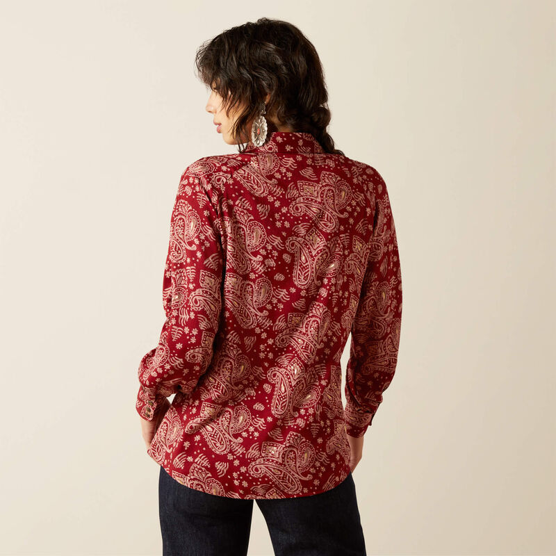 ARIAT WOMEN'S BUTTON DOWN IMPRINTS SHIRT - ANTIQUE PAISLEY