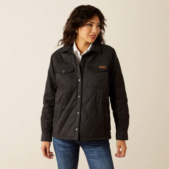 ARIAT WOMEN'S GRIZZLY QUILTED BARN JACKET - BLACK
