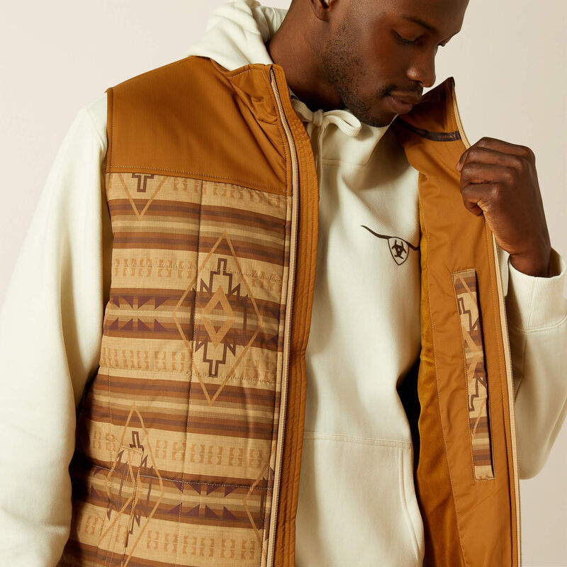 ARIAT MENS CRIUS INSULATED VEST - TONAL SERAPE|ALMOND KHAKI