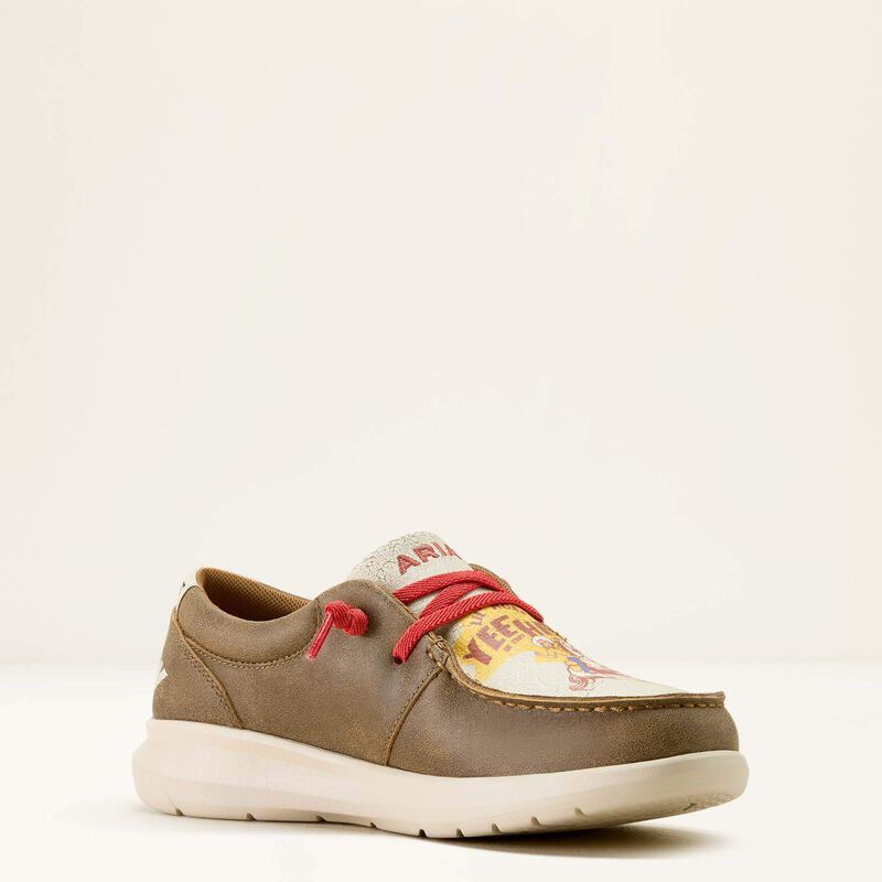 ARIAT WOMEN'S HILO SENDERO SHOES - BROWN BOMBER|YEEHAW PRINT
