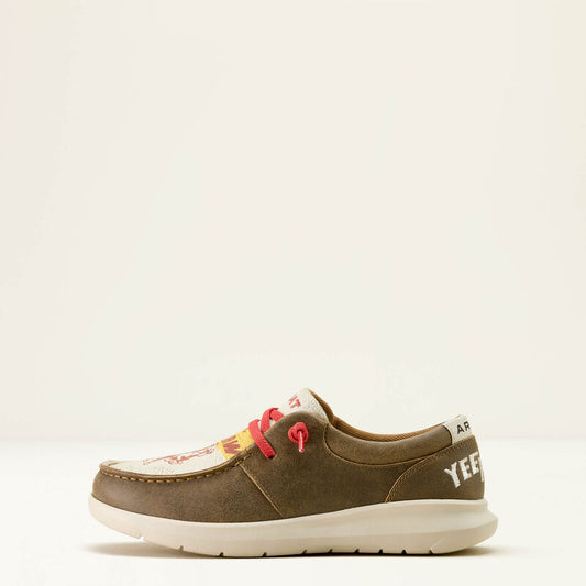 ARIAT WOMEN'S HILO SENDERO SHOES - BROWN BOMBER|YEEHAW PRINT