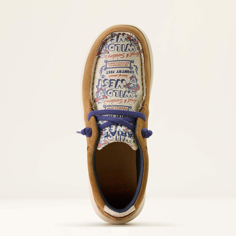 ARIAT WOMEN'S HILO SENDERO SHOES - BARN BROWN|WILD WEST COUNTRY FEST PRINT