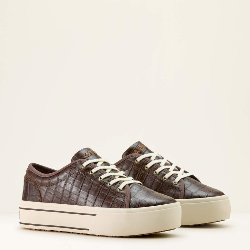 ARIAT WOMEN'S SKYLAR SHOE - LUXE ESPRESSO CROC PRINT