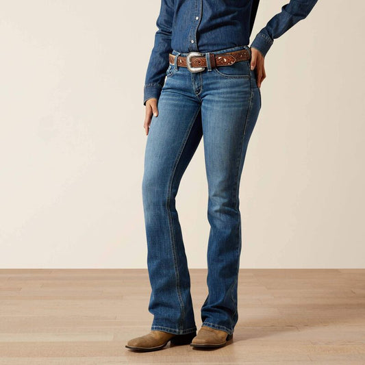 ARIAT WOMEN'S MID RISE AISH BOOT CUT JEANS - ITHICA