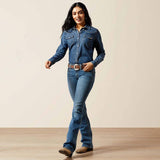 ARIAT WOMEN'S MID RISE AISH BOOT CUT JEANS - ITHICA