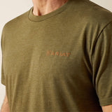 ARIAT MENS SHORT SLEEVE ROPERS SEAL TSHIRT - MILITARY HEATHER