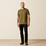 ARIAT MENS SHORT SLEEVE ROPERS SEAL TSHIRT - MILITARY HEATHER
