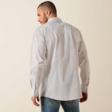 ARIAT MENS WRINKLE FREE ANTHONY FIT SNAP SHIRT - WHITE MEDALLION PRINT