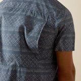 ARIAT MENS VENTTEK OUTBOUND FITTED SHIRT - DARK DENIM