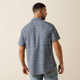 ARIAT MENS VENTTEK OUTBOUND FITTED SHIRT - DARK DENIM