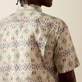 ARIAT MENS PRINTED VENTTEK OUTBOUND CLASSIC FIT SHIRT - MOONBEAM