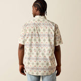 ARIAT MENS PRINTED VENTTEK OUTBOUND CLASSIC FIT SHIRT - MOONBEAM