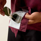 ARIAT MENS PRINT VENTTEK CLASSIC FIT - MAROON