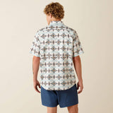 ARIAT MENS PRINT VENTTEK CLASSIC FIT - OFF WHITE