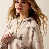 ARIAT WOMEN'S PULLOVER ESSENTIAL HOODIE - OATMEAL HEATHER