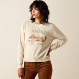 ARIAT WOMEN'S PULLOVER ESSENTIAL CREW SWEATSHIRT - SUMMER SAND