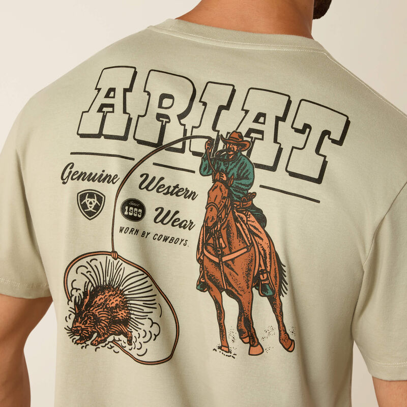 ARIAT MENS PORCUPINE POSSE CLASSIC FIT TSHIRT - ELM