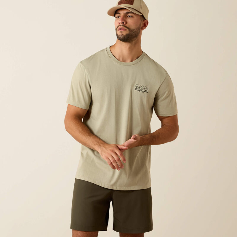 ARIAT MENS PORCUPINE POSSE CLASSIC FIT TSHIRT - ELM