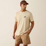 ARIAT MENS RIDE EM COWBOY CLASSIC FIT TSHIRT - NATURAL