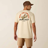 ARIAT MENS RIDE EM COWBOY CLASSIC FIT TSHIRT - NATURAL