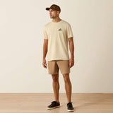 ARIAT MENS RIDE EM COWBOY CLASSIC FIT TSHIRT - NATURAL