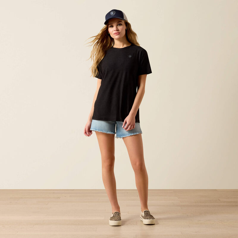 ARIAT WOMEN'S SHORT SLEEVE LAGUNA LOGO TSHIRT - BLACK