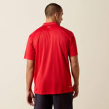 ARIAT MENS TEK CLASSIC FIT POLO - SCARLET