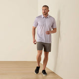 ARIAT MENS ALL OVER PRINT CLASSIC FIT POLO - WHITE ISLAND MINI PRINT