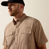 ARIAT MENS VENTTEK OUTBOUND CLASSIC FIT SHIRT - TAUPE GREY