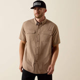 ARIAT MENS VENTTEK OUTBOUND CLASSIC FIT SHIRT - TAUPE GREY