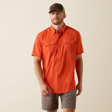 ARIAT MENS VENTTEK OUTBOUND CLASSIC FIT SHIRT - PAPRIKA RED