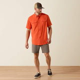 ARIAT MENS VENTTEK OUTBOUND CLASSIC FIT SHIRT - PAPRIKA RED