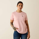 ARIAT WOMEN'S REBAR COTTON STRONG SPACE DYED SHORT SLEEVE TOP - FUSION PUNCH